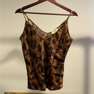 L'AGENCE Cheetah Print Top size S